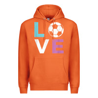 Carrot Soccer Gift for Girls Women I Love Soccer Vintage Premium Hoodie - minhPixels