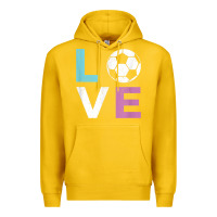 Lemon Soccer Gift for Girls Women I Love Soccer Vintage Premium Hoodie - minhPixels