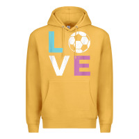 Mustard Soccer Gift for Girls Women I Love Soccer Vintage Premium Hoodie - minhPixels