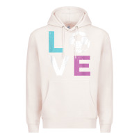 Pale Pink Soccer Gift for Girls Women I Love Soccer Vintage Premium Hoodie - minhPixels