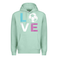 Seafoam Soccer Gift for Girls Women I Love Soccer Vintage Premium Hoodie - minhPixels