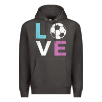 Smoke Soccer Gift for Girls Women I Love Soccer Vintage Premium Hoodie - minhPixels