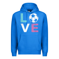 True Royal Soccer Gift for Girls Women I Love Soccer Vintage Premium Hoodie - minhPixels