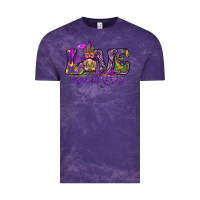 Cloud Purple Love Mardi Gras with gnome Vintage Tee - HowdyJamesFarm