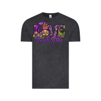 Vintage Black Love Mardi Gras with gnome Vintage Tee - HowdyJamesFarm