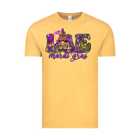 Vintage Mustard Love Mardi Gras with gnome Vintage Tee - HowdyJamesFarm