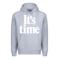 Heather Grey its time Premium Hoodie - minhPixels