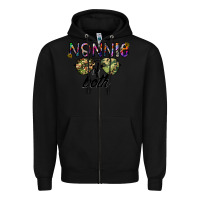 Black nonnie of both Zipper Hoodie - CowhideDigitalArt
