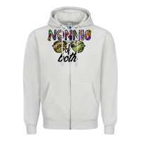 Dove Grey nonnie of both Zipper Hoodie - CowhideDigitalArt
