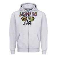Heather Grey nonnie of both Zipper Hoodie - CowhideDigitalArt