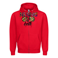 Red nonnie of both Zipper Hoodie - CowhideDigitalArt