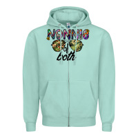 Seafoam nonnie of both Zipper Hoodie - CowhideDigitalArt