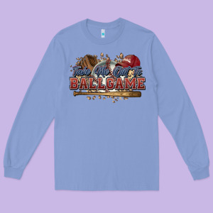Take Me Out To Ball Game Baseball Long Sleeve Tee Designed By Howdyjamesfarm