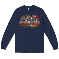 Navy Take me out to ball game baseball Long Sleeve Tee - HowdyJamesFarm