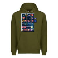 Army Green Funny Costumes for Halloween Vending Machine Silvester Premium Hoodie - minhPixels