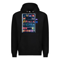 Black Funny Costumes for Halloween Vending Machine Silvester Premium Hoodie - minhPixels