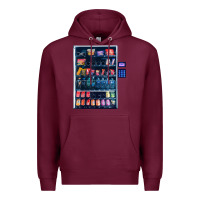 Burgundy Funny Costumes for Halloween Vending Machine Silvester Premium Hoodie - minhPixels