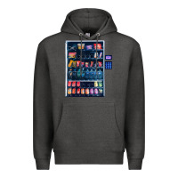 Charcoal Heather Funny Costumes for Halloween Vending Machine Silvester Premium Hoodie - minhPixels