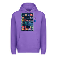 Purple Funny Costumes for Halloween Vending Machine Silvester Premium Hoodie - minhPixels