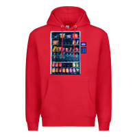 Red Funny Costumes for Halloween Vending Machine Silvester Premium Hoodie - minhPixels