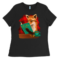 Black Fox with Coffee Ladies Tee - Bettercallsaul