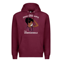 Burgundy Registered Nurse Gift Phenomenal Black Nurse Nursing Student Premium Hoodie - minhPixels