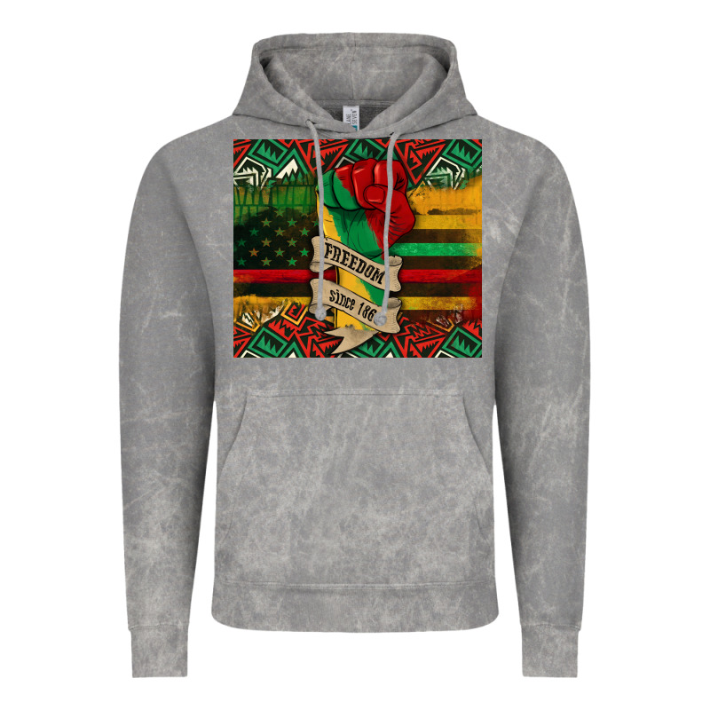 Juneteenth Freedom Since 1865 Vintage Hoodie by CowGirlArtShop | Teevron