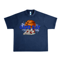 Navy game day basketball Urban Heavy Tee - HowdyJamesFarm