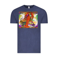 Vintage Denim Mardi Gras Crawfish Tumbler Vintage Tee - HowdyJamesFarm