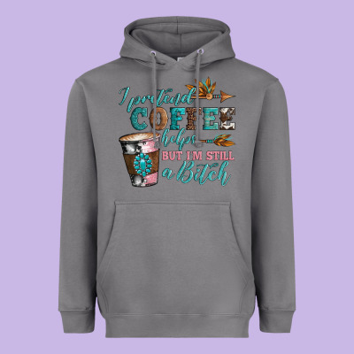 I Pretend Coffee Helps But I'm Still A Bitch Heavyweight Hoodie Designed By Artiststas