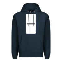 Navy Double Blank Dominoes Halloween Costume Domino Game Premium Hoodie - minhPixels