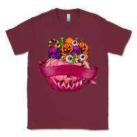 Burgundy Personalized Girl Halloween Candy Classic Tee - texasbilliewilder