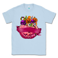 Dusty Blue Personalized Girl Halloween Candy Classic Tee - texasbilliewilder