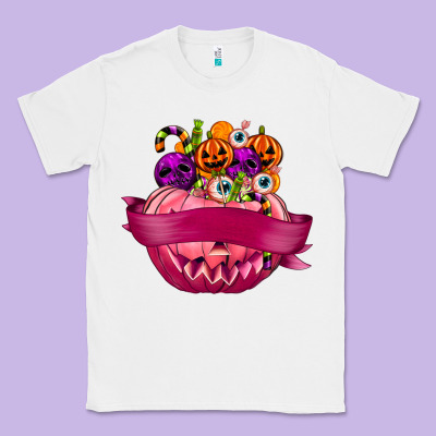 Personalized Girl Halloween Candy Classic Tee Designed By Texasbilliewilder
