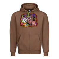Chestnut halloween pigs Zipper Hoodie - SublimationCraftShop