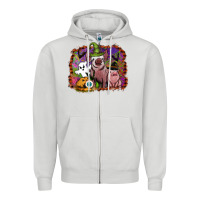 Dove Grey halloween pigs Zipper Hoodie - SublimationCraftShop