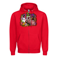 Red halloween pigs Zipper Hoodie - SublimationCraftShop