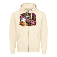 Sandshell halloween pigs Zipper Hoodie - SublimationCraftShop