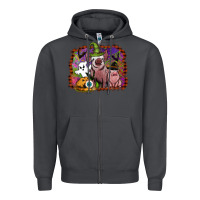 Smoke halloween pigs Zipper Hoodie - SublimationCraftShop