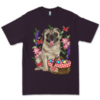 Plum Easter pug Premium Tee - RanaPortraitStore