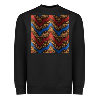 Black leopard 4th of july seamless pattern Heavyweight Sweatshirt - BundleAndBundleShop