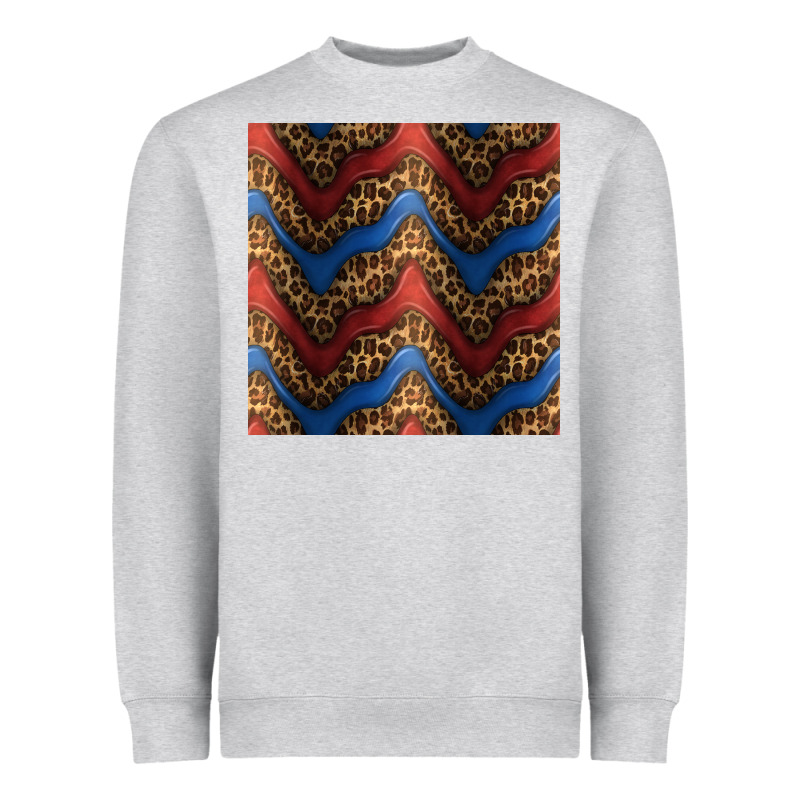 Leopard 4th Of July Seamless Pattern Heavyweight Sweatshirt by BundleAndBundleShop | Teevron