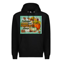 Black autumn leaves and pumpkins please mouse pad Premium Hoodie - BundleAndBundleShop