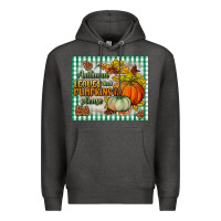 Charcoal Heather autumn leaves and pumpkins please mouse pad Premium Hoodie - BundleAndBundleShop