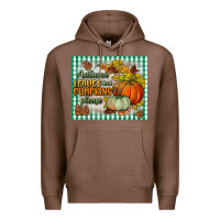 Chestnut autumn leaves and pumpkins please mouse pad Premium Hoodie - BundleAndBundleShop