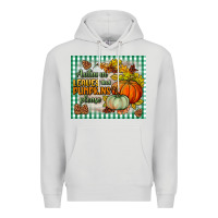 Dove Grey autumn leaves and pumpkins please mouse pad Premium Hoodie - BundleAndBundleShop