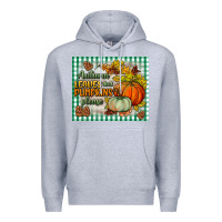 Heather Grey autumn leaves and pumpkins please mouse pad Premium Hoodie - BundleAndBundleShop