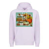 Lilac autumn leaves and pumpkins please mouse pad Premium Hoodie - BundleAndBundleShop