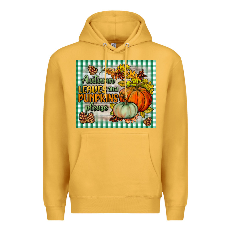 Autumn Leaves And Pumpkins Please Mouse Pad Premium Hoodie by BundleAndBundleShop | Teevron