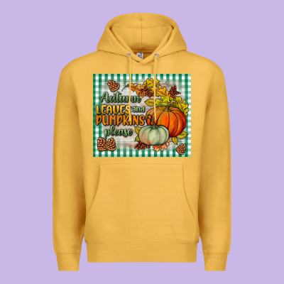 Autumn Leaves And Pumpkins Please Mouse Pad Premium Hoodie Designed By Bundleandbundleshop